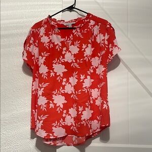 Floral Red Women's Top